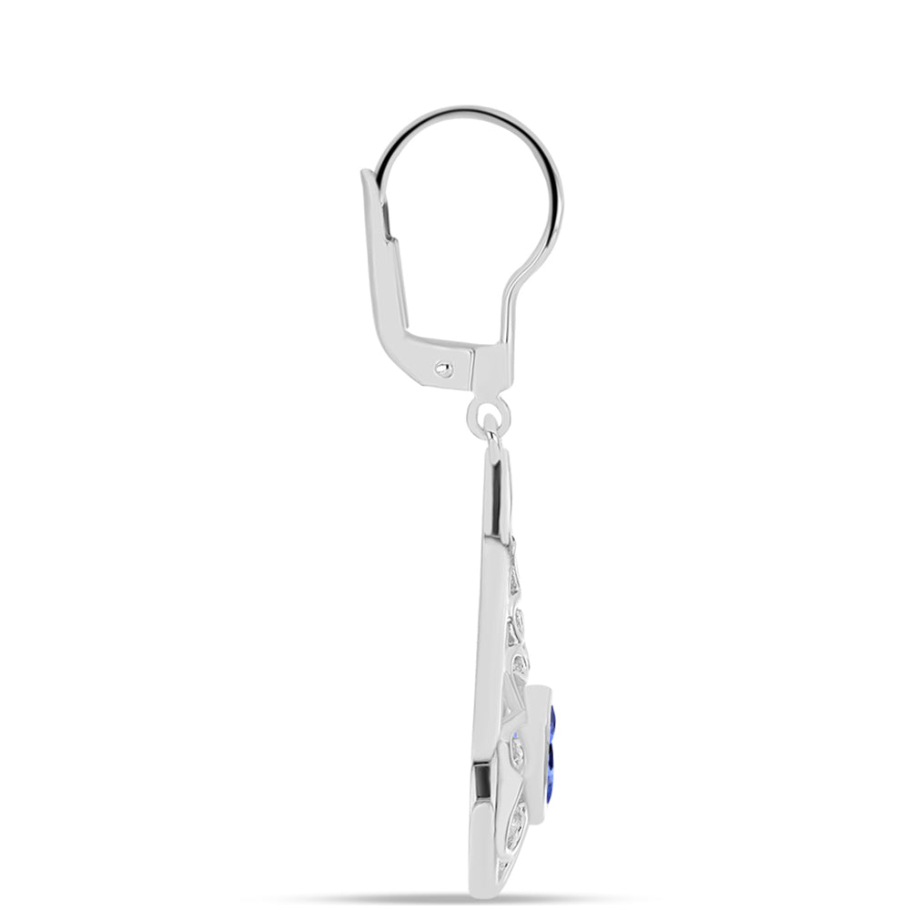 Pendientes de Plata con Tanzanita AAA 2 