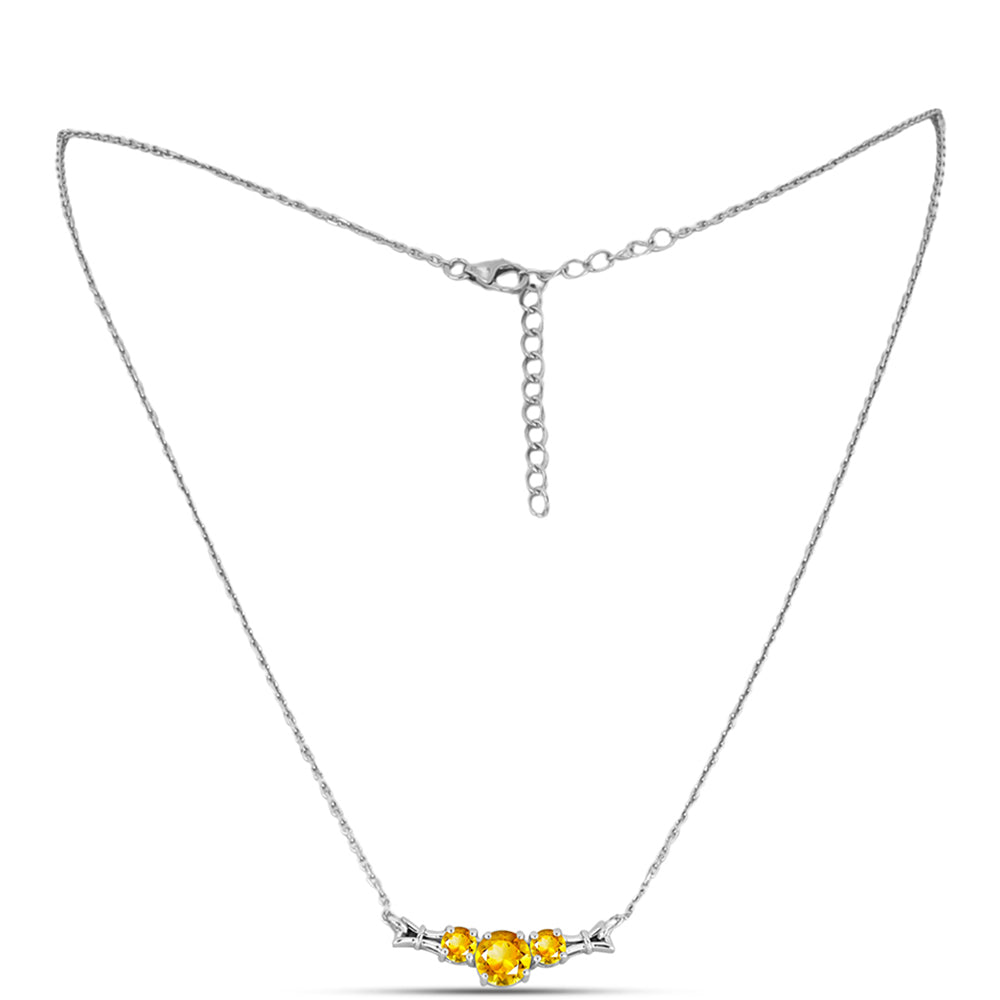 Collar de Plata con Citrino de los Montes Urales