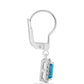 Pendientes de Plata con Topacio Azul Suizo y Topacio Blanco