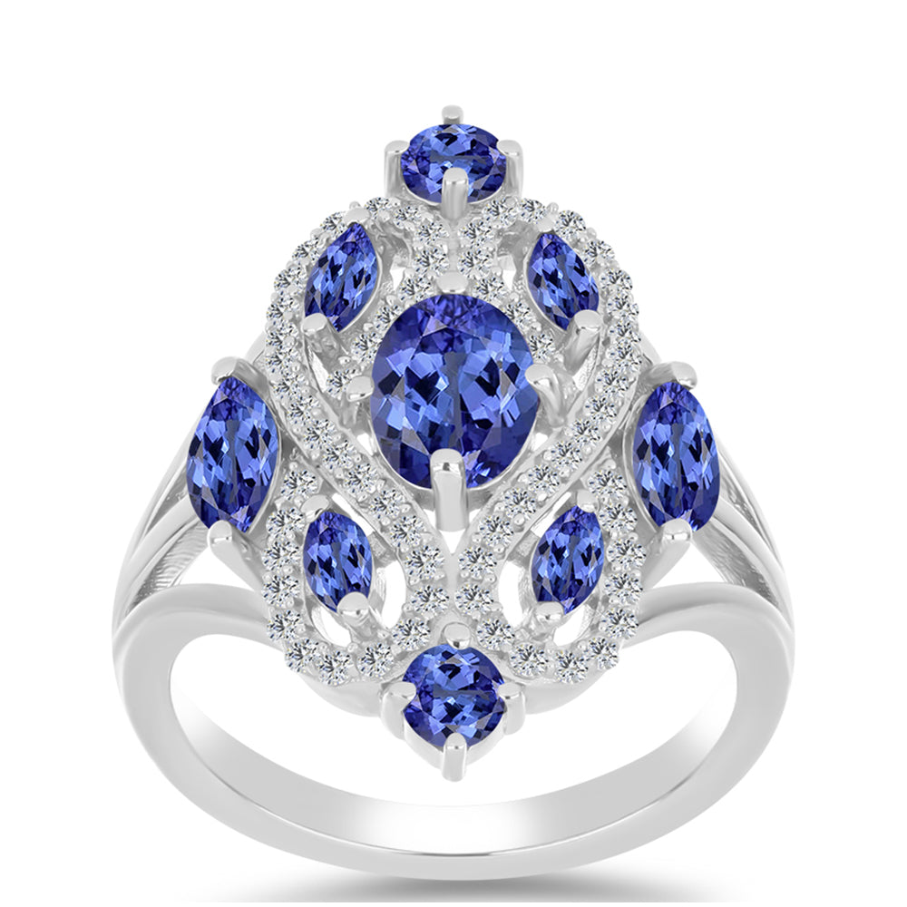 Anillo de Plata con Tanzanita AAA