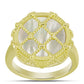Anillo de Plata Bañada en Oro con Madreperla