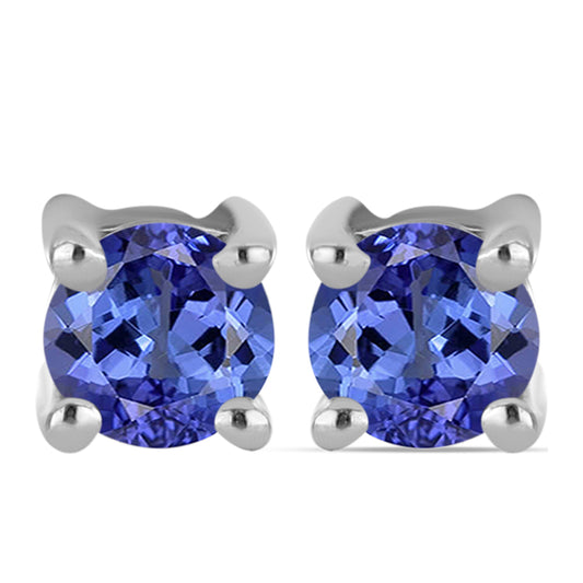 Pendientes de Plata con Tanzanita AAA
