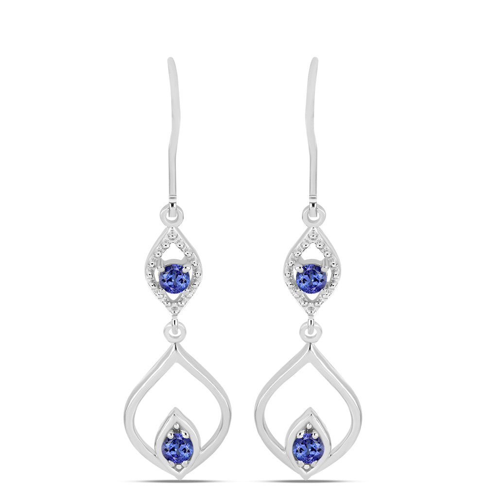 Pendientes de Plata con Tanzanita AAA 1 
