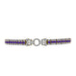 Pulsera de Plata Bañada en Oro con Amatista de Marruecos y Topacio Blanco