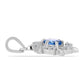 Colgante de Plata con Topacio Azul Suizo y Topacio Blanco