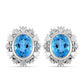 Pendientes de Plata con Topacio Azul Suizo