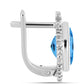 Pendientes de Plata con Topacio Azul Suizo