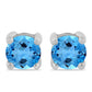 Pendientes de Plata con Topacio Azul Suizo