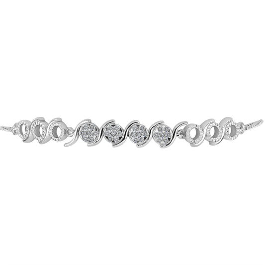 Pulsera de Plata con Diamante blanco
