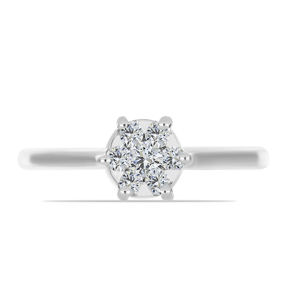 Anillo de Plata con Diamante blanco