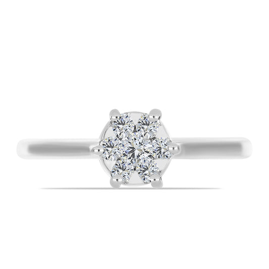 Anillo de Plata con Diamante blanco