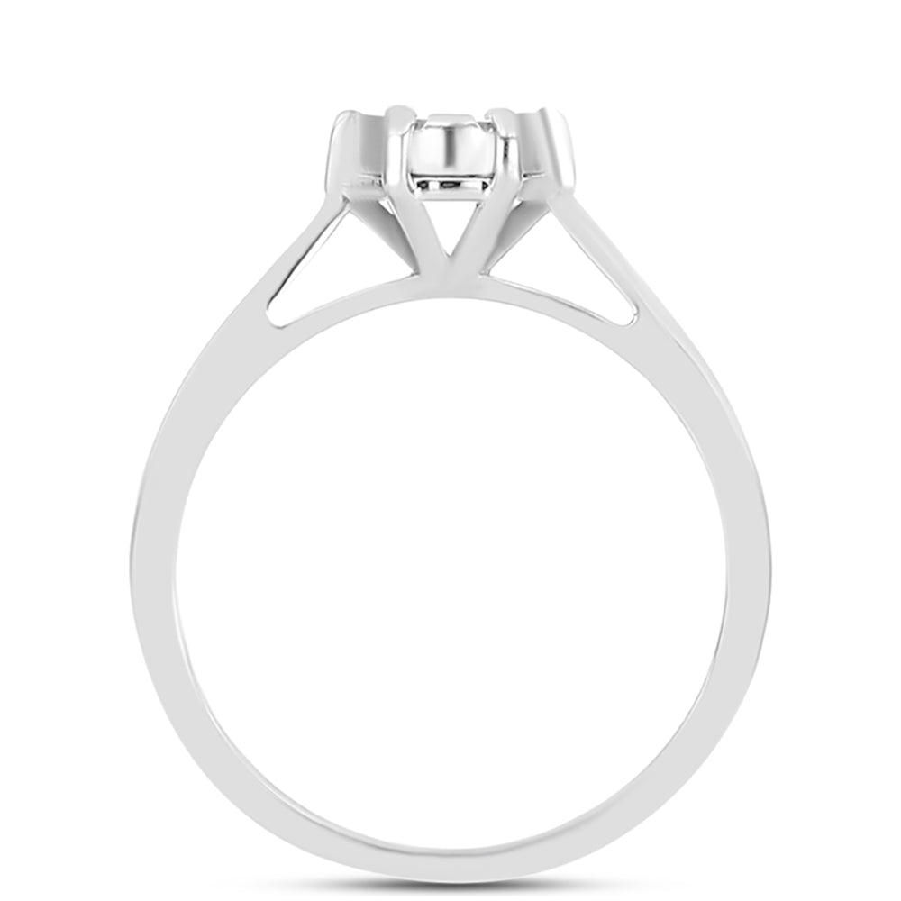Anillo de Plata con Diamante blanco