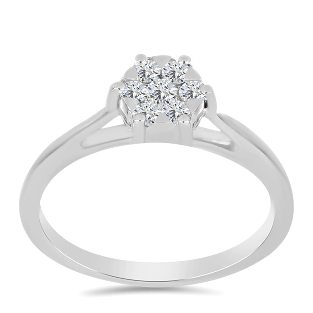 Anillo de Plata con Diamante blanco