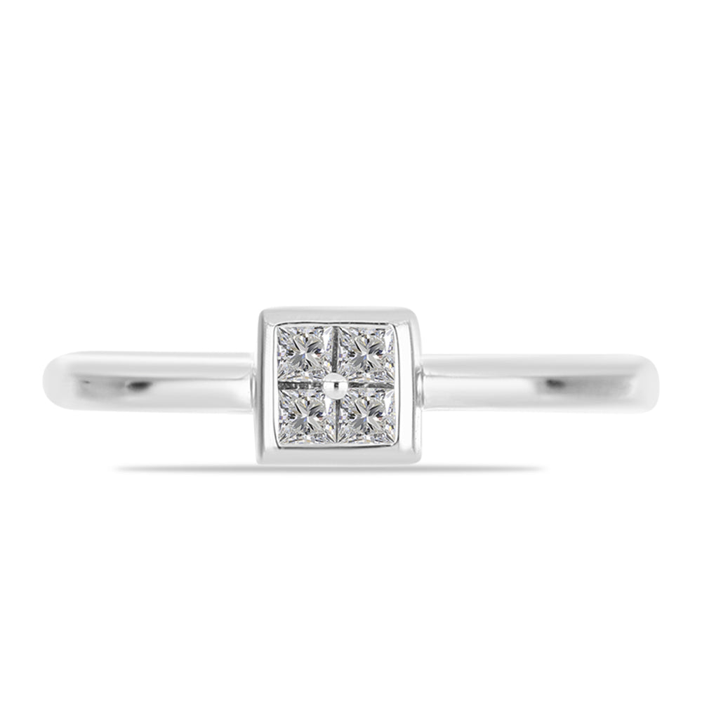 Anillo de Plata con Diamante blanco