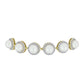 Pulsera de Plata Bañada en Oro con Perla de Agua Dulce y Topacio Blanco