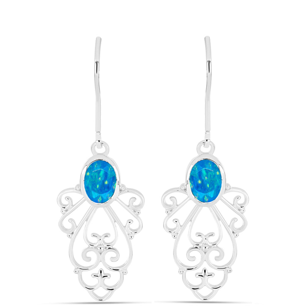 Pendientes de Plata con Ópalo Azul Paraiba de Etiopía 1 