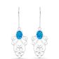 Pendientes de Plata con Ópalo Azul Paraiba de Etiopía