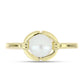 Anillo de Plata Bañada en Oro con Perla de Agua Dulce
