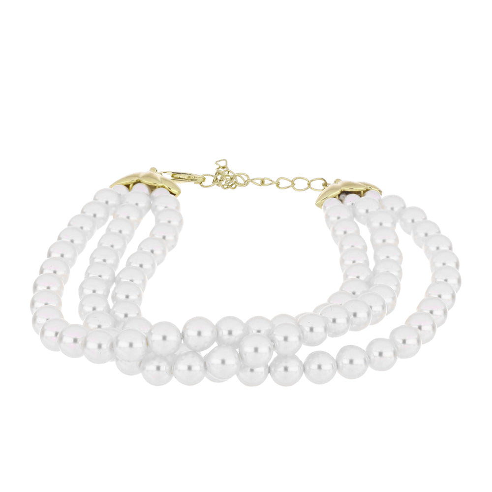 Pulsera de Plata Bañada en Oro con Perla de Agua Dulce 2 