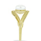 Anillo de Plata Bañada en Oro con Perla de Agua Dulce