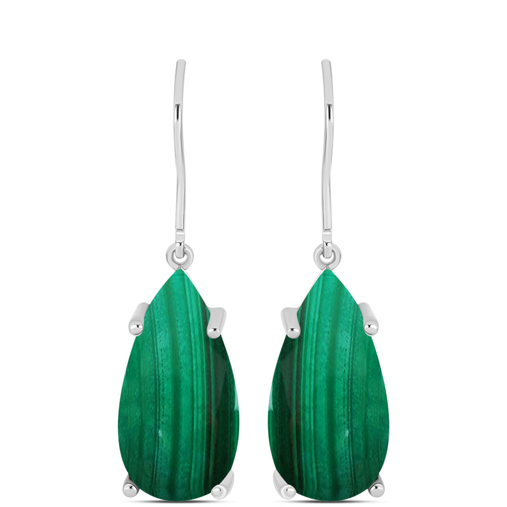 Pendientes de Plata con Malaquita 1 