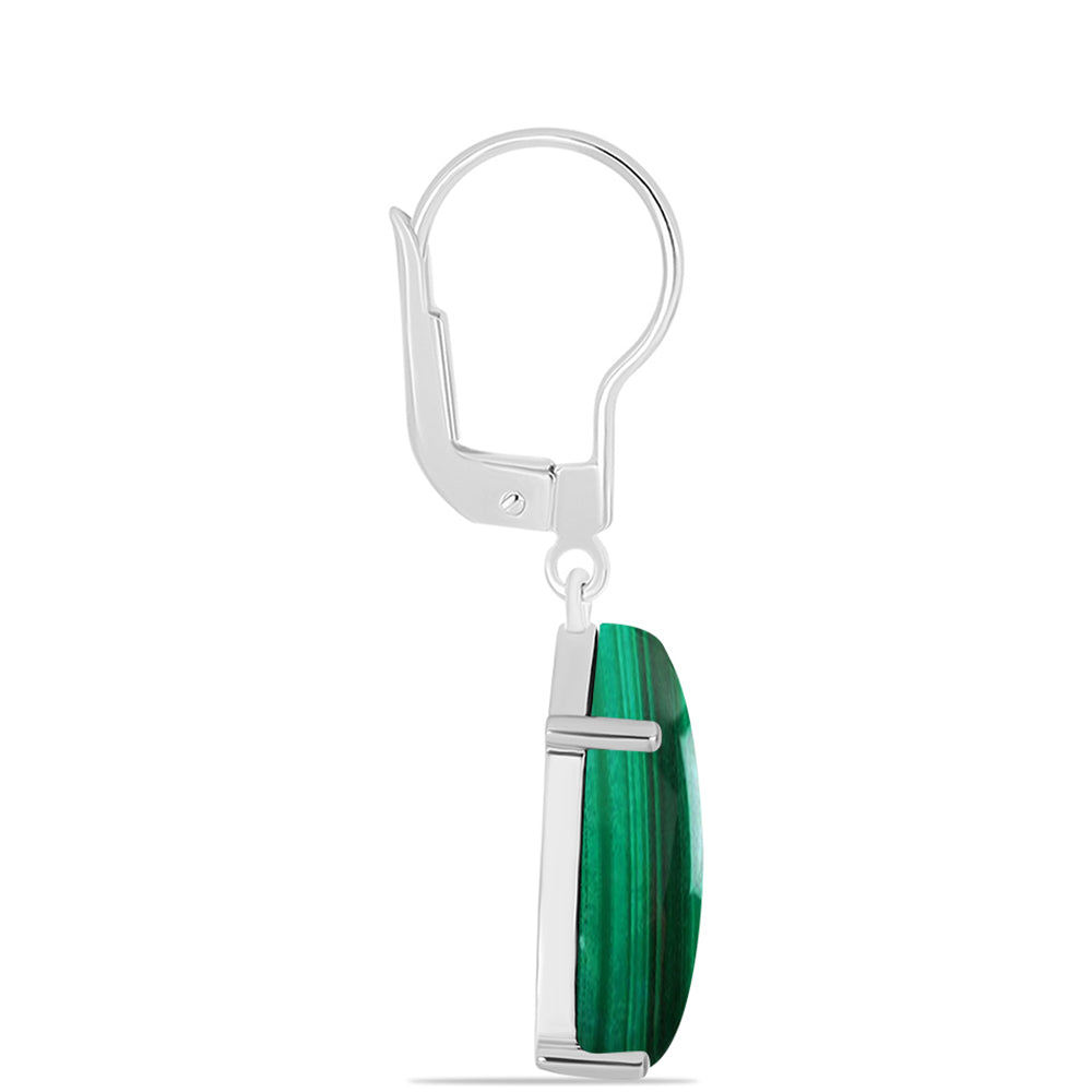 Pendientes de Plata con Malaquita