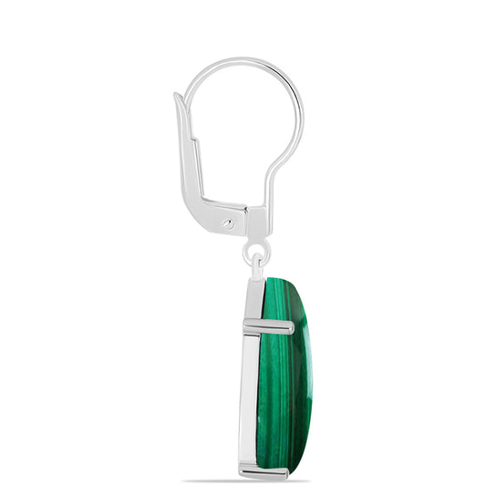 Pendientes de Plata con Malaquita
