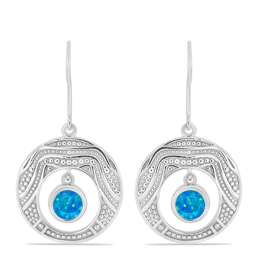 Pendientes de Plata con Ópalo Azul Paraiba de Etiopía