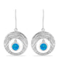 Pendientes de Plata con Ópalo Azul Paraiba de Etiopía