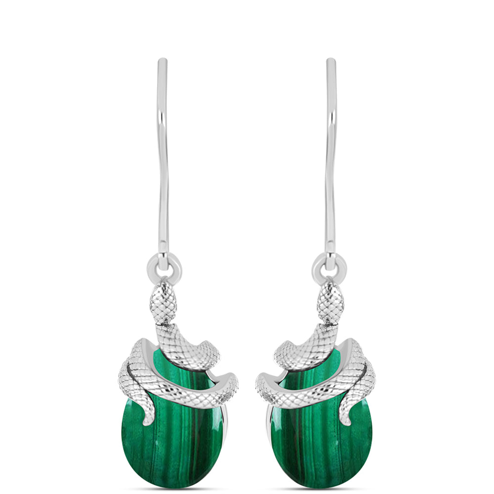 Pendientes de Plata con Malaquita 1 
