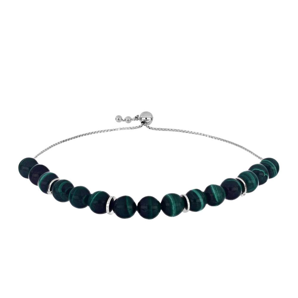 Pulsera de Plata con Malaquita 1 