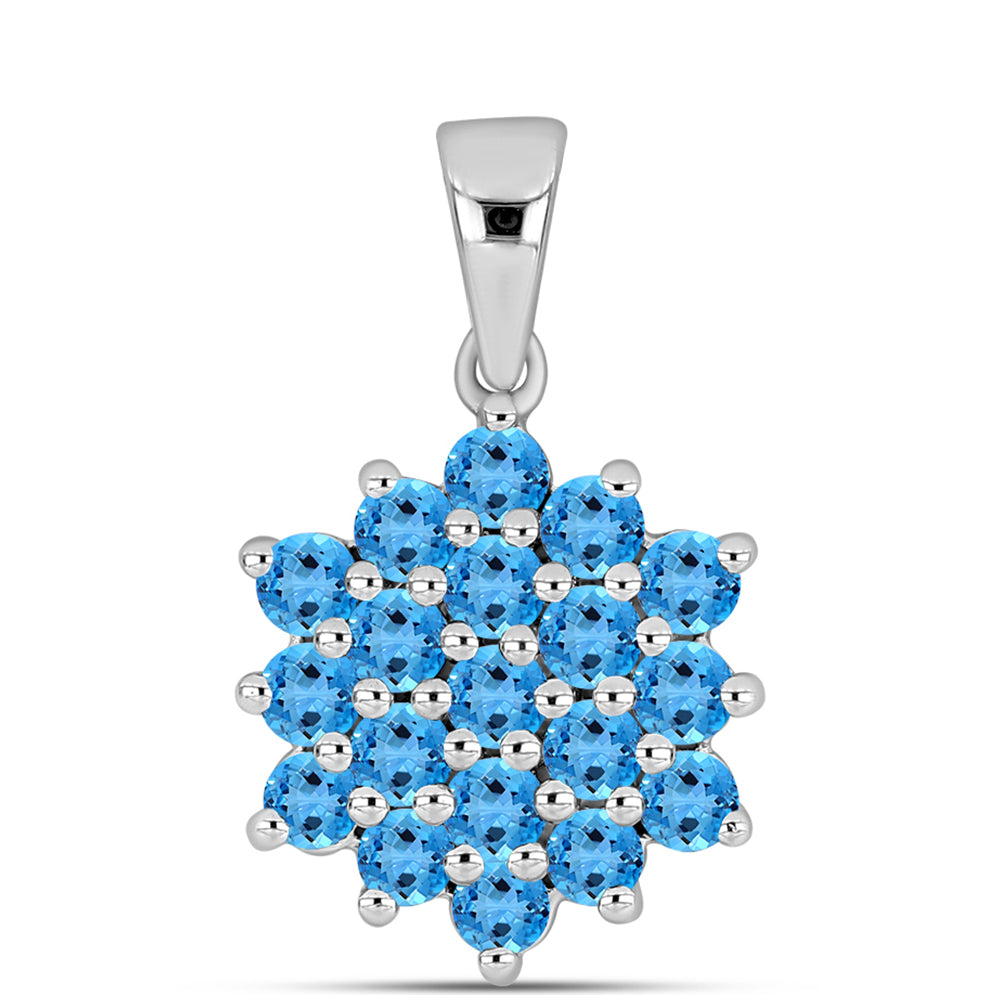 Colgante de Plata con Topacio Azul Suizo 1 