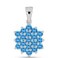 Colgante de Plata con Topacio Azul Suizo