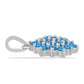 Colgante de Plata con Topacio Azul Suizo