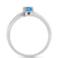 Anillo de Plata con Topacio Azul Suizo