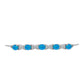 Pulsera de Plata con Ópalo Azul Paraiba de Etiopía y Topacio Blanco