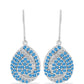 Pendientes de Plata con Topacio Azul Suizo y Topacio Blanco