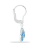 Pendientes de Plata con Topacio Azul Suizo y Topacio Blanco