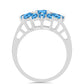 Anillo de Plata con Topacio Azul Suizo