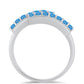 Anillo de Plata con Topacio Azul Suizo