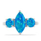 Anillo de Plata con Ópalo Azul Paraiba de Etiopía