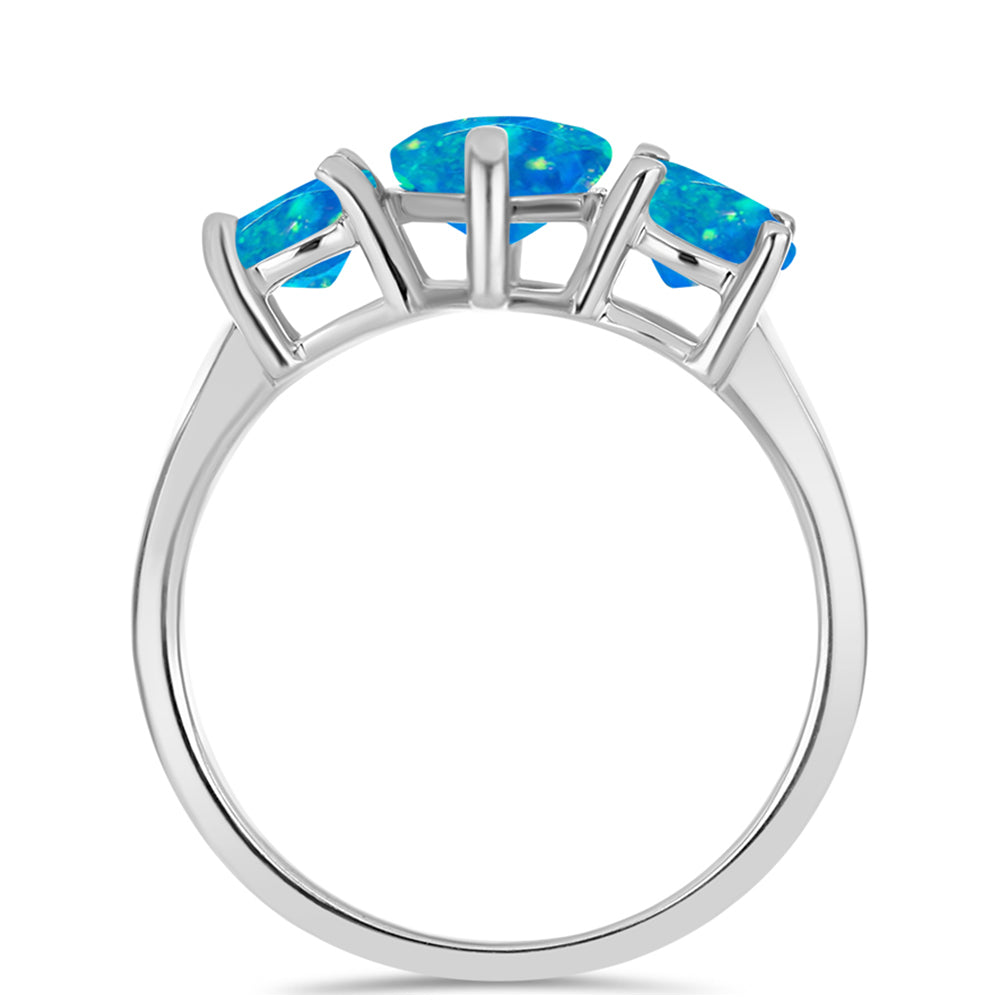 Anillo de Plata con Ópalo Azul Paraiba de Etiopía 2 