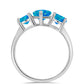 Anillo de Plata con Ópalo Azul Paraiba de Etiopía