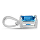 Colgante de Plata con Topacio Azul Suizo