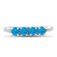 Anillo de Plata con Ópalo Azul Paraiba de Etiopía