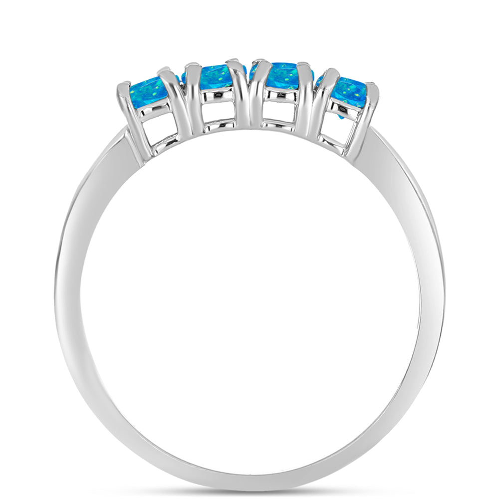 Anillo de Plata con Ópalo Azul Paraiba de Etiopía 2 