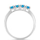 Anillo de Plata con Ópalo Azul Paraiba de Etiopía