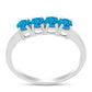 Anillo de Plata con Ópalo Azul Paraiba de Etiopía