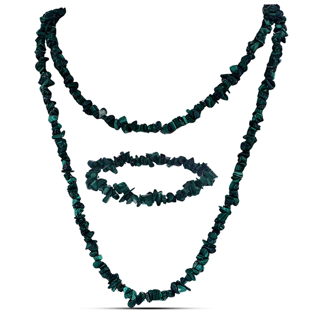 Conjunto Pepita con Malaquita ( Collar +Pulsera ) 1 