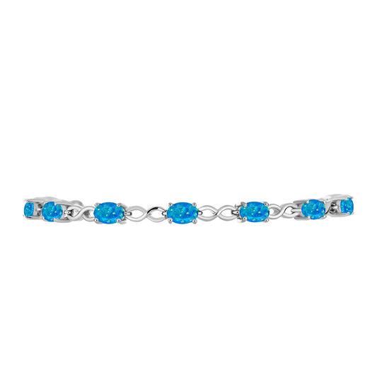 Pulsera de Plata con Ópalo Azul Paraiba de Etiopía